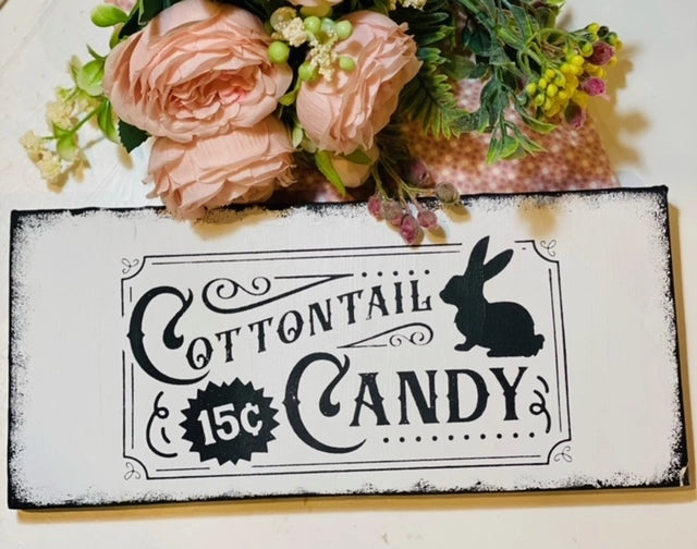 Cottontail Candy Vintage Sign