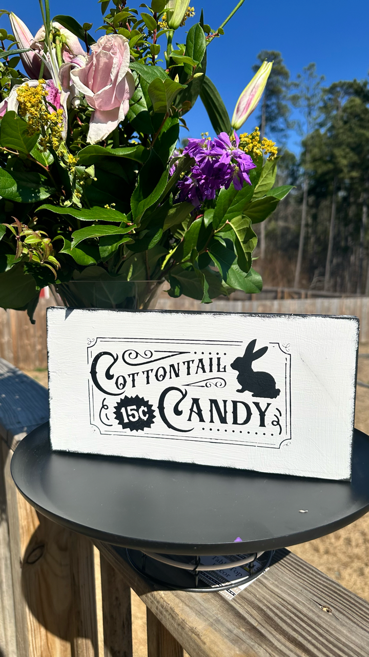 Cottontail Candy Vintage Sign