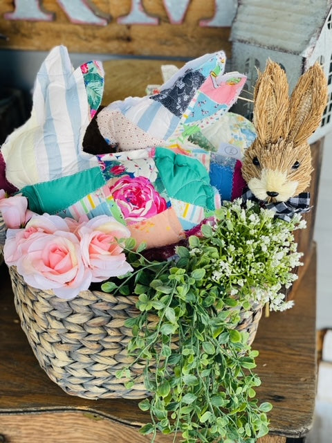 Vintage Quilted Bunny Pillows