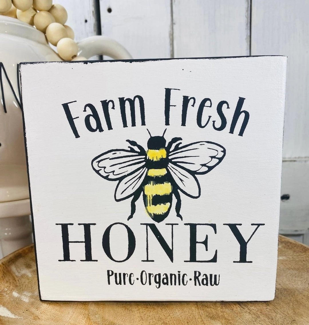 Farmhouse Honey Bee Sign